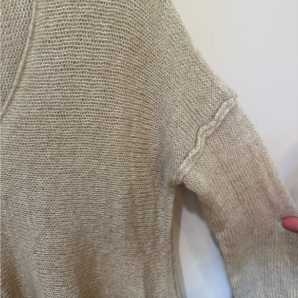 FREE PEOPLE oatmeal tunic sweater dress Dancing in the Forest Sweater‎ sz Small - Picture 5 of 8